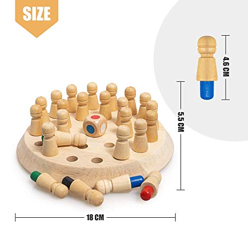 Wooden Memory Chess Game Preschool Educational Training Toy