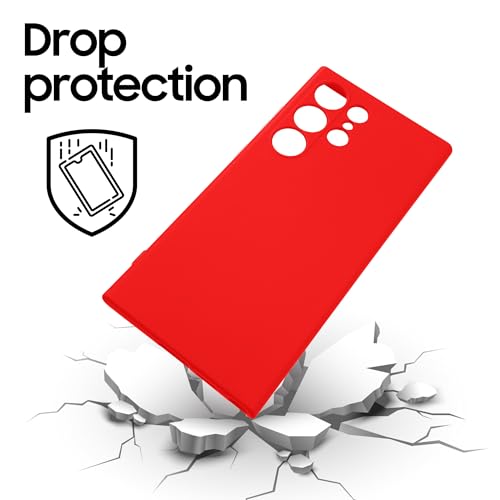 Maxter Case for Samsung S24 ULTRA - Shockproof Silicone Phone Case (Red)