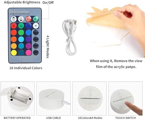 Khazna Soccer 3D Illusion Lamp, Soccer Gifts for Boys Girls, 3D Night Light with 16 Colors Change Remote Control Decorative Desk Lamp Creative Birthday Christmas Gift Sports Fans Toys (Football 1)