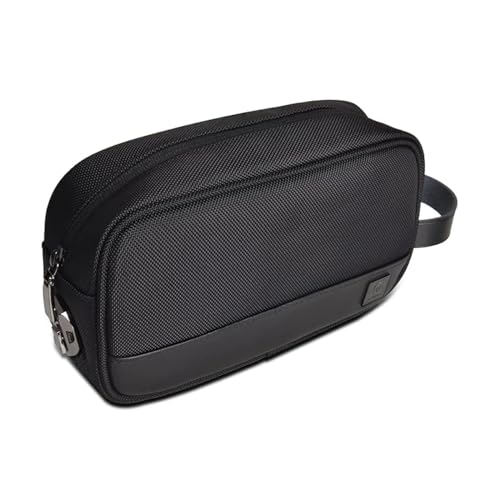 WiWU Black HaliAnti-Theft Travel Organizer Pouch - Waterproof Electronics Storage Bag for Mobile Phones, Cables, Gadgets and Others with Anti-Theft Lock, Portable and Lightweight, 240x140x70mm