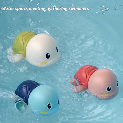 Masroo Bath Toys, Pool Toys Game Toys,10 Pack Cute Swimming Bath Toys With Fishing Net for Toddlers 1-3,Floating Wind Up Toys for Boy Girl, New Born Baby Bathtub Water Toys, Pool Toys Gift for 3+ Kids