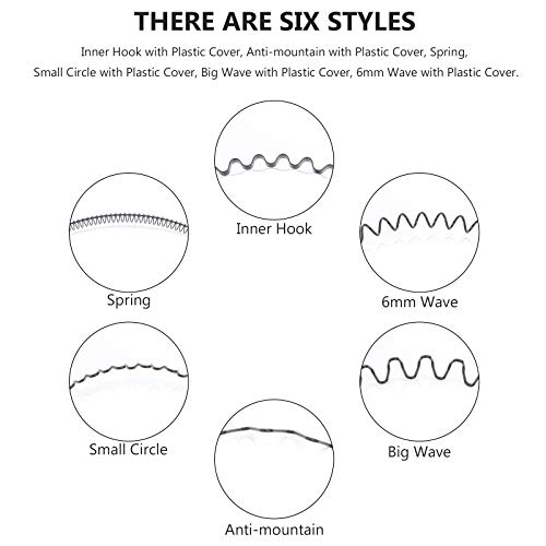 Lurrose 6Pcs Unisex Wavy Headband Metal Hair Hoop Ordinary Headwear Accessories for Women and Men
