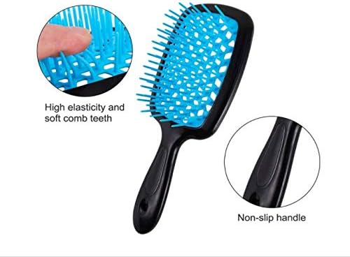 ALANX Detangler Hairbrush ï¼ŒMassage Curl Combï¼ŒDetangling Hair Brush for Women, Girls and Kids for Wet, Dryï¼ŒFine, Curly, Thick and Long Hair (WHITE/YELLOW)