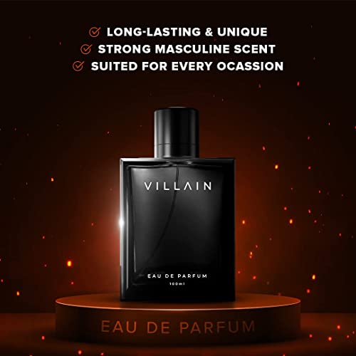 Villain Classic Perfume for Men, Eau De Parfum (EDP) - 100ml, Premium Fragrance Spray for Men, Best Gift for Men - Woody & Spicy