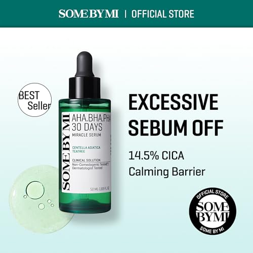 Some By Mi Aha Bha Pha 30 Days Miracle Face Serum | 50ml | Made From Tea Tree Leaf Water For Sensitive Skin | Daily Facial Serum For Sebum, Blemish Care & Remove Dead Cells