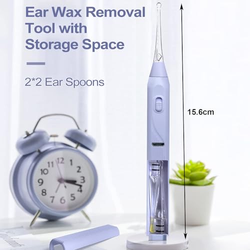 Joyzzz Ear Wax Removal Tool, Ear Cleaning Tool with USB Charging, Ear Wax Remover with Light Kids, Ear Cleaner with Built-in Storage Space, Upgraded Ear Wax Removal with Light for Kids & Adults