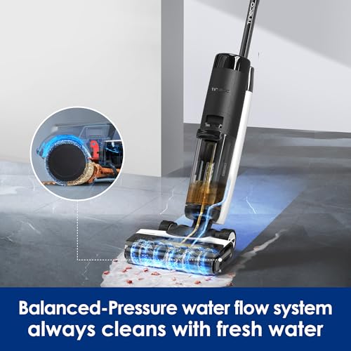 Tineco FLOOR ONE S7 FlashDry Smart Cordless Wet Dry Vacuum Cleaner, Long Runtime, Great for Sticky Messes, Self-cleaning, 158℉Hot Air FlashDrying, Dual-sided Edge Cleaning, Extended Battery Lifespan