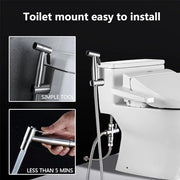 Stainless Steel Handheld Bidet Sprayer for Toilet, 7/8" Metal Adjustable Pressure Bidet Faucet Diaper Sprayer Set with Hose Attachment for Bathroom
