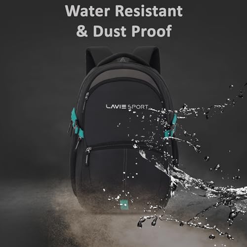 Lavie Sport Titan 29L Casual Backpack with Laptop Sleeve For Men & Women | Rain Cover Backpack for Boys & Girls