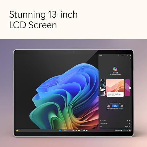 Microsoft Surface Pro (11th Edition - 2024), Copilot, 2 in 1, 13"OLED upto 120Hz Display, Snapdragon X Elite, Qualcomm Hexagon with 45 TOPS NPU, Qualcomm Adreno GPU, 16GB RAM, 512GB SSD, Platinum