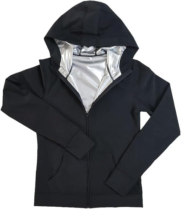 RR-INTL Sauna Suit Women Weight Loss Gym Sweat Suits Workout Jacket Lock Sweating Profusely Pants Workout Fitness Compression Sweat Suits for Women