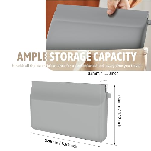 TERRIFI Silicone Makeup Bag, Portable Travel Toiletry Bag for Women, Large Cosmetic Bag Makeup Pouch Brush Holder for Makeup Brushes, Sponge, Beauty Tools, Grey