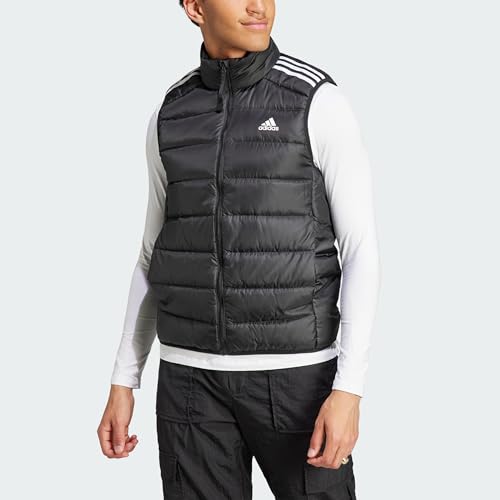 adidas male Adult Essentials 3-stripes Light Down Vest Down Jacket