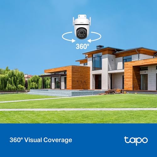 TP-Link Tapo Outdoor Pan/Tilt Security Wi-Fi Camera with Smart Motion Tracking, IP66 Weatherproof, Multiple Installation Options and Voice Activated Wired/Wireless Networking - TAPO C520WS