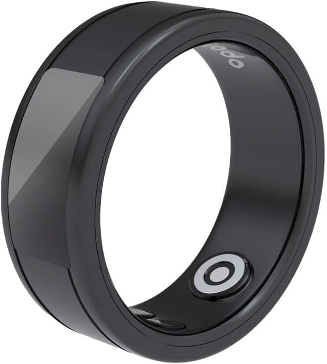 Next Store Health & Fitness Tracker Smart Ring - Monitors Sleep, Heart Rate, Daily Activity, and Stress Levels - Stylish and Lightweight Design for Men and Women (Silver) - Black
