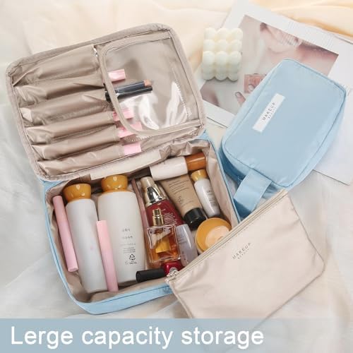 Queboom Travel Makeup Bag Cosmetic Bag Makeup Bag Toiletry bag for women and girls