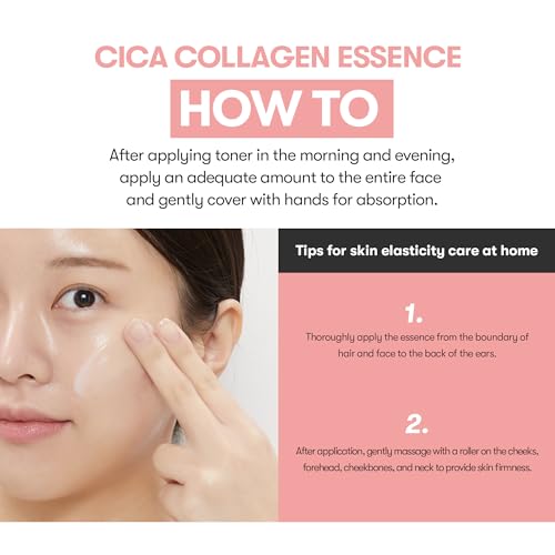 VT COSMETICS Cica Collagen Essence | Peptide Complex, 1.01 fl oz (30ml), Firming & Elasticity, Soft Skin, Glass Skin, Korean Skin Care