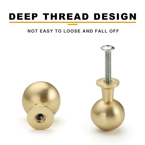 Asidrama 10 Pack Brushed Gold Kitchen Cabinet Knobs Dresser Knobs Drawer Knobs Cabinet Hardware Zinc Knobs for Dresser Drawers