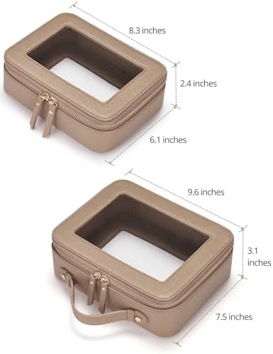 Small Cosmetic Bag for Purse Mini Makeup Bag for School Cute Clear Make Up Pouch for Travel Tiny Leather White Make Up Organizer Case for Backpack Toiletry Bag Waterproof Square Pouch with Zipper