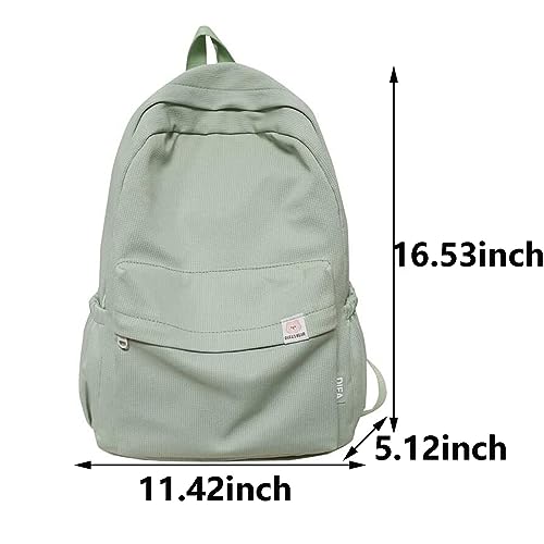 QBLIT Sage Green Backpack for School,Large-capacity Aesthetic Backpacks,Kawaii Backpack for Teen Girls (Color : Sage Green)
