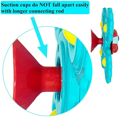 Baby Suction Cup Toys, Azonee 3 Pack Baby Bath Toys, Suction Toys for Kids for Bath and Window, Baby Travel Toys, Toddler Gifts for 6 9 12 18 Months Age Boys Girls (Style C)