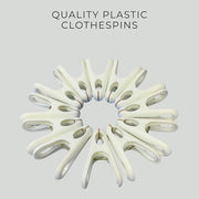 12pcs Laundry Drying Clothespins, Strong Finger Clips for Skirts, Pants, Clothes Pins for Air Drying, Clothes Peg Clips for Outdoor Drying Clothes, Plastic Clips Non Slip Rubber Mouth Grip Clothesline