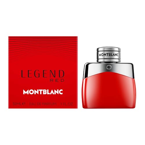 MONTBLANC Legend Red Eau de Parfum - Long Lasting Fragrance with notes of Blood Orange, Sage & Mahogany Woods - Charismatic & Woody - 1.0 fl. oz.