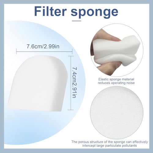 Heykewi Brush Roll Filter Replacement Parts for Shark WDB1F2 for HydroVac XL 3-in-1 Vacuum Cleaner, 2 Brush Rollers, 4 Foam Filters, 2 Filter Boxes, 1 Cleaning Brush