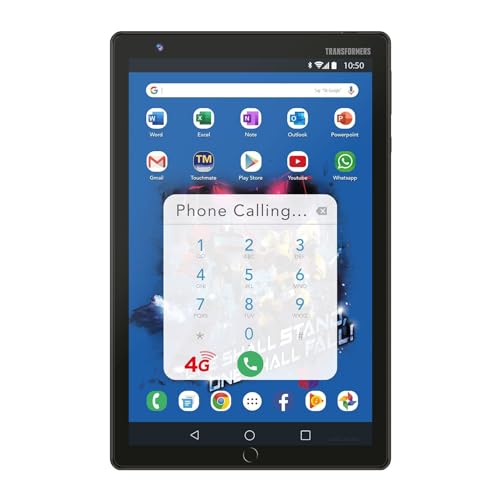 TM TOUCHMATE TRANSFORMERS 8â 4G Dual Sim, Calling Tablet with MS Office 32GB, 3GB RAM, Android 12 (TM-MID880T)