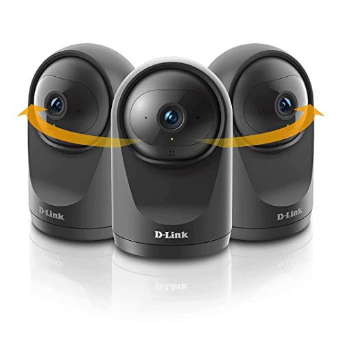 D-Link Compact Full Hd Pan & Tilt Wi-Fi Camera, Auto Motion Tracking Works With Google Assistant And Alexa, Black Dcs-6500Lh