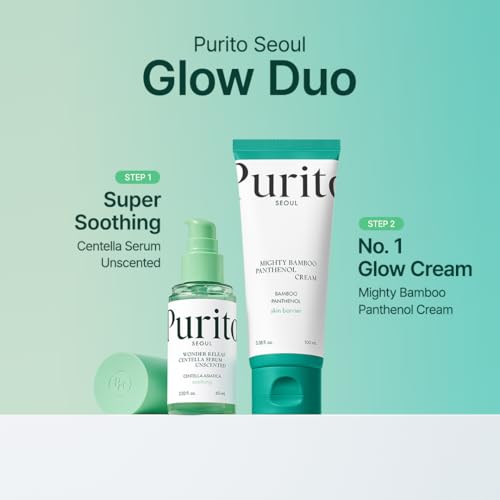 PURITO Centella Unscented Serum, Korean Centella, for All Skin Types, Ampoule, Soothing, Calming, Facial Serum for face, Vegan & Cruelty-Free, Korean Skin Care, 60ml 2fl.oz