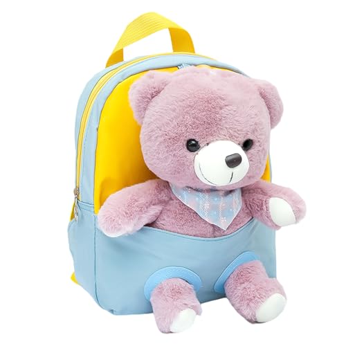 BananaHome Toddler Backpack Stuffed Animal Kids Cute Cartoon Schoolbag Lightweight Bookbags Daypack School Backpack with Adujustable Strap Small Preschool Purse for 2-6 years Boys Girls