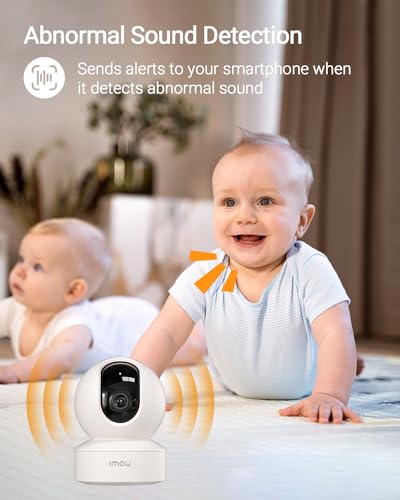 Imou 2K Camera for Home Wifi Cameras Security Camera 360° Indoor Cameras Ultra-Clear Surveillance Camera Human Detection, Abnormal Sound for Baby Monitor Night Vision, Smart Tracking(DK2 2K)