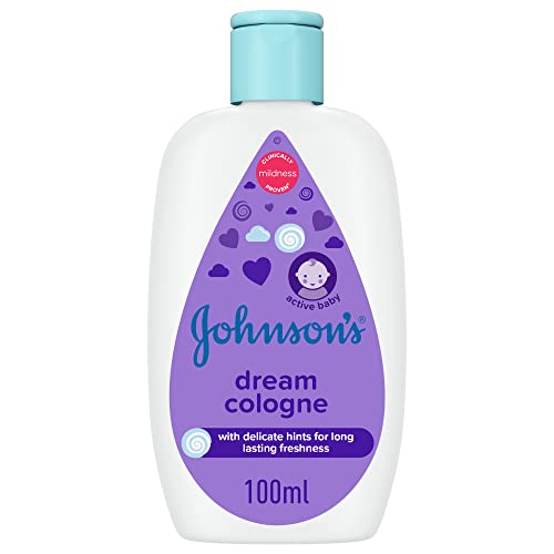 Johnson's Baby Cologne, Dream, 100ml, with a gentle and refreshing scent, perfect for your baby's delicate skin, dermatologist tested and hypoallergenic