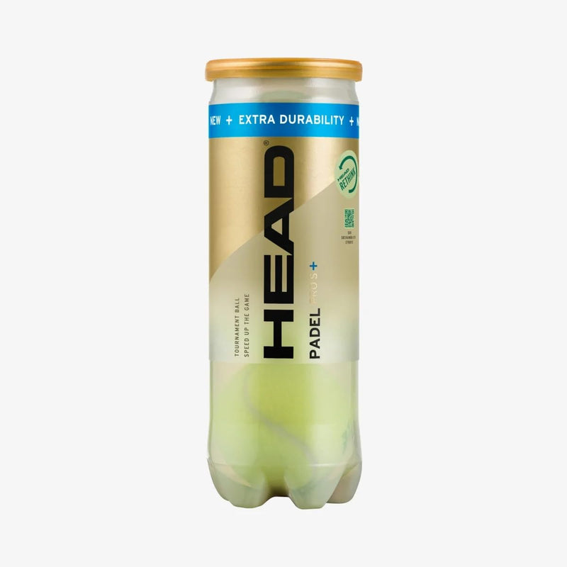 HEAD Padel Pro S+ Padel Balls | Tournament Grade ball with extra durability