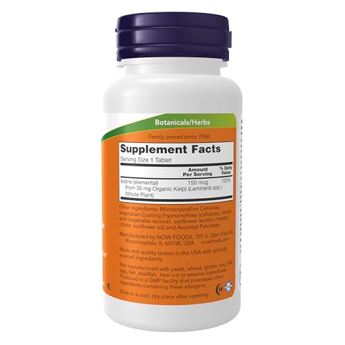 Now Kelp 150 Mcg Iodine Dietary Suppliment, 200 Tablets