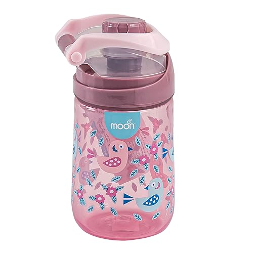 The Moon Brand Kids Water Bottle Portable 410ml for Indoor & Outdoor Activities: TravelPicnicsHikingschoolsports Spill ProofBreak ResistantBPA Free Dishwasher Safe, OdorFree ??Blue