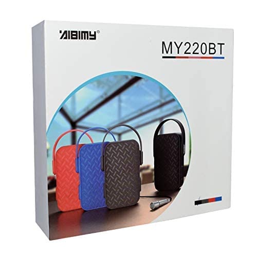 AIBIMY MY220BT Multi-Function Bluetooth Party Speaker with External Microphone - Black