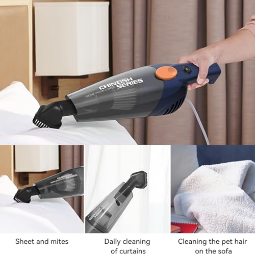 Deerma DX118C Pro 2-in-1 Handheld Vacuum Cleaner, Vacuum Cleaner 600W 15kPa Strong Suction Powerful Lightweight 5M Power Cable | HEPA Filtration Upright & Handheld Vacuum Dual Usage