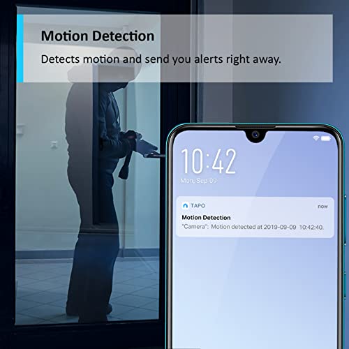 Tapo TP-Link Mini Smart Security Camera, Indoor CCTV, Works with Alexa&Google Home, No Hub Required, 3MP(2304 × 1296) High Definition, 2-Way Audio, Night Vision, SD Storage, Device Sharing( C110)