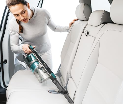 Shark Cordless Stick Vacuum Cleaner with Anti Hair Wrap, Up to 40 mins run-time,Transforms into Handheld Vacuum Cleaner with Duster-Crevice Tool & Upholstery Tool, Peacock Blue IZ102ME