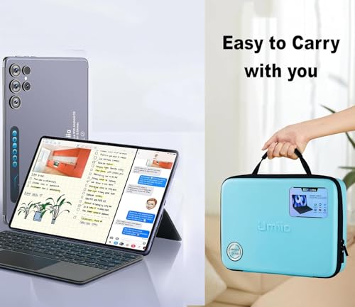 S24 Ultra 10.1" Android Tablet with Keyboard, Stylus & Handbag | Kids Tablet | Dual SIM 5G WiFi | HD Display, Dual Camera | Face Unlock, GPS | Tablet Laptop Combo (Blue)