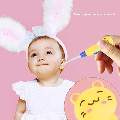 ZZWYF Kids Cartoon Luminous Ear Wax Cleaner Flashlight Ear Pick Plastic Earwax Cleaner with LED lights for Kids