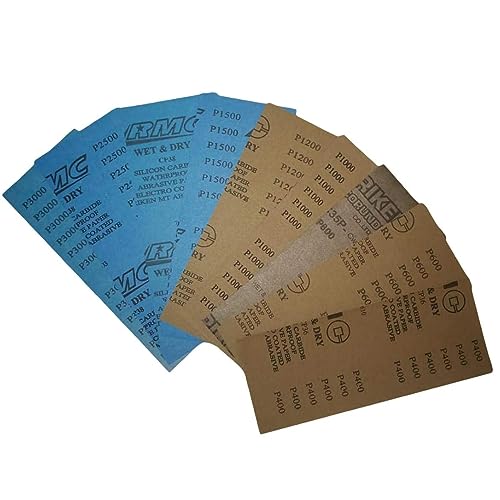 Other Sandpaper - Full Kit, Paper Back, Silicon Carbide Material, 3000 Grit, Compatible with Wood, Metal, Plastic, Orbital Sander, Drum Sander, Belt Sander, Angle Grinder, Die Grinder