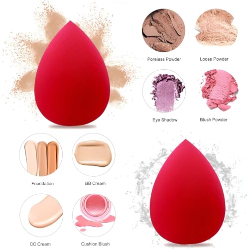 Beauty Blender - Pack of 6 multicolour Mini Beauty Blender - Mini Makeup spong -Egg/teardrop shaped,Foundation Blending Sponge, Perfect for women with all skin types -Latex free Beauty Blender.