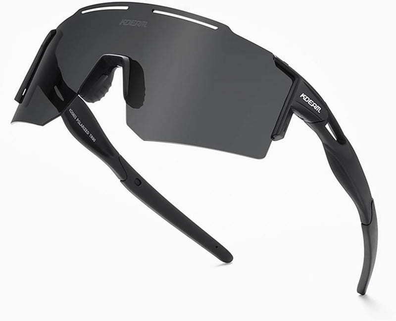 RINKUOLYO Sports Polarized Sunglasses for Men and Women Viper Sunglasses for Cycling Running Driving, M