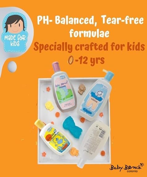 Baby Bench Colonia JELLY BEAN COLOGNE | Perfume for Babies, Gentle & Safe, Mild Fragrance | Long-lasting Moisture & Delicate Fragrance | Safe for Mother's Hands & Baby's Skin 200 ml - (Pack of 3).