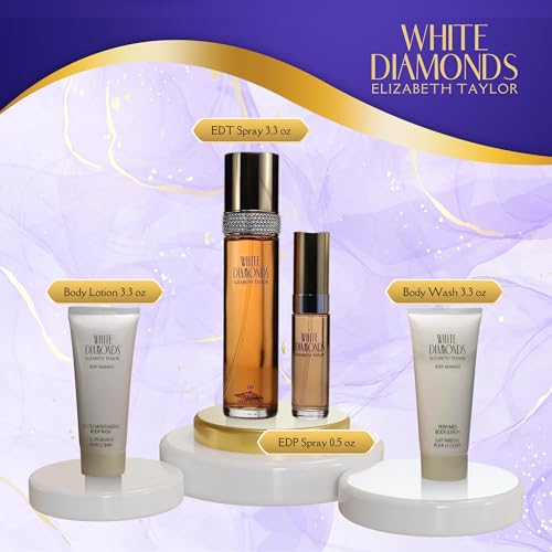 Elizabeth Taylor White Diamonds for Women, 4 Pc Set
