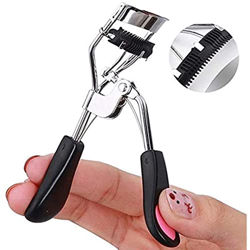 XBLDS Eyelash Curler Lash Curling Tool False Lashes Accessory with Built in Comb(Black)