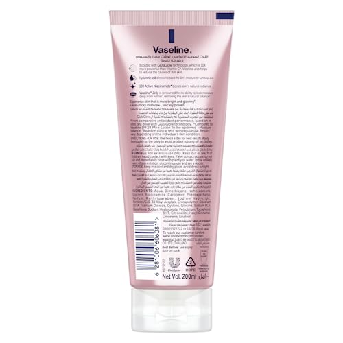 Vaseline Essential Even Tone Body Lotion Smooth Radiance, Gluta-Hya Serum Burst, 10X More Powerful than Vitamin C, Deeply Moisturising, 200ml